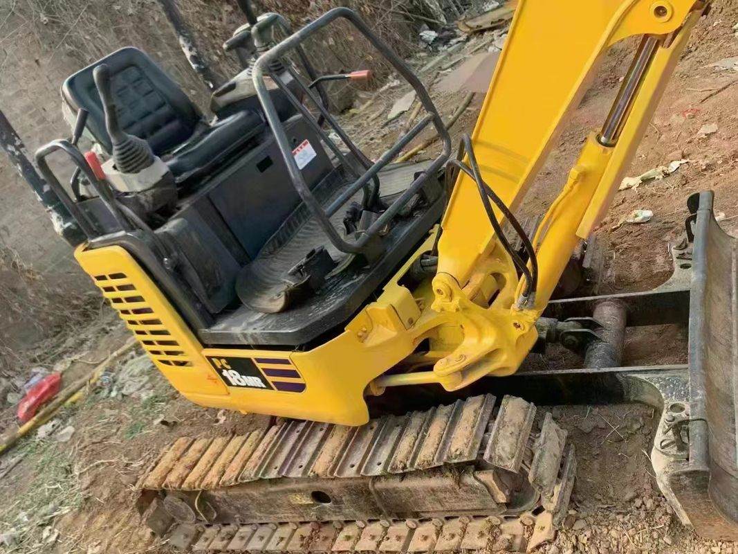 ماشین آلات استفاده شده برای جابجایی زمین حفاری 2 تن مینی حفاری با کیفیت بالا Komatsu pc 18 MR