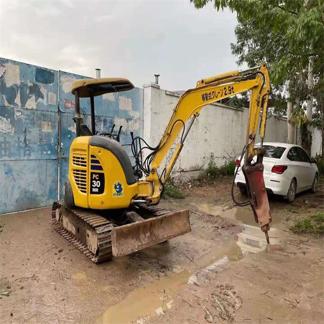 3 تن استفاده شده ژاپن کیفیت بالا Komatsu pc 30 MR حفاری خزنده با ساعات کاری کمتر