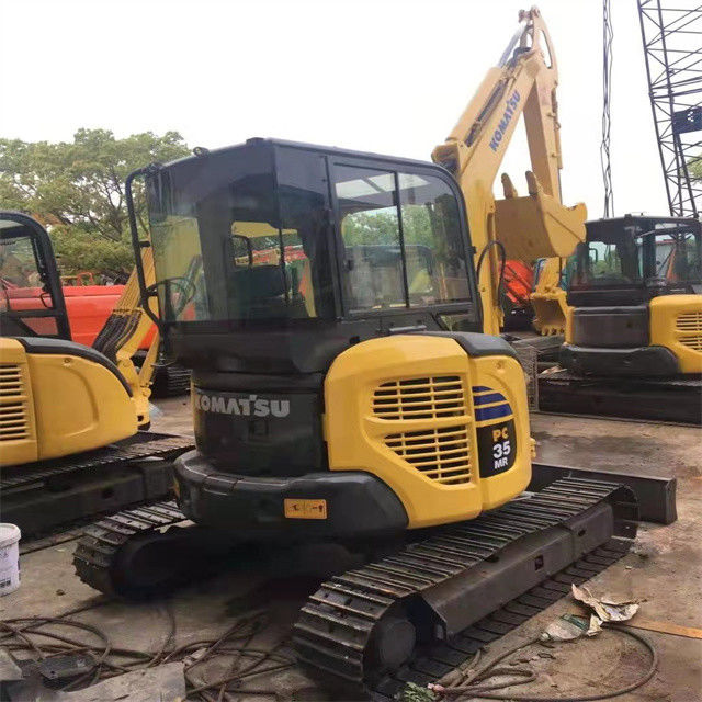 قیمت پایین 3 تن استفاده شده ژاپن وارد شده Komatsu pc 35 MR حفاری خزنده با ساعات کاری کمتر