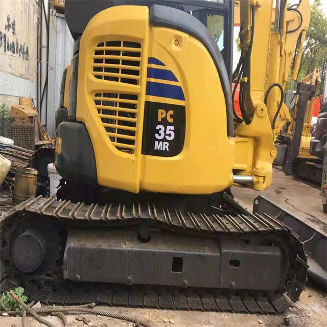 قیمت پایین 3 تن استفاده شده ژاپن وارد شده Komatsu pc 35 MR حفاری خزنده با ساعات کاری کمتر
