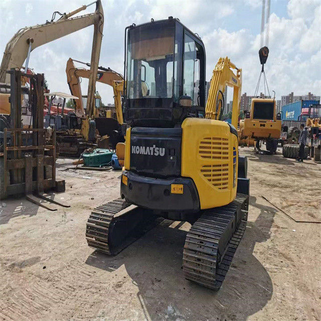 6 تن از کیفیت بالا استفاده شده ژاپن وارد شده Komatsu pc 55 MR حفاری خزنده با ساعات کاری کوتاه