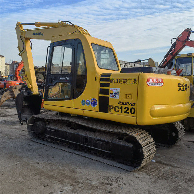 کاوشگر استفاده شده با کیفیت بالا 12 تن ژاپن واردات Komatsu Pc 120 کاوشگر خزنده با ساعات کاری کمتر