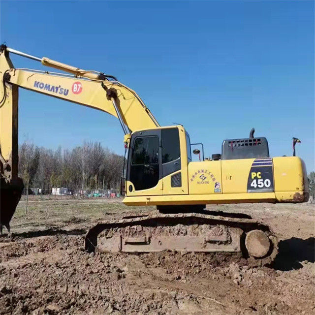 45 تن تقریبا جدید ژاپن وارد شده ماشین حفاری خزنده استفاده شده بازسازی Komatsu pc 450-7