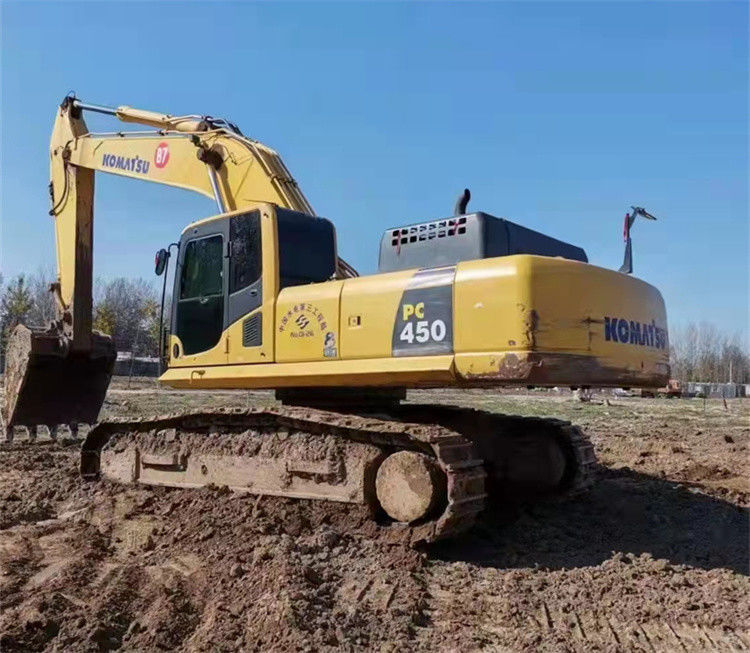 45 تن تقریبا جدید ژاپن وارد شده ماشین حفاری خزنده استفاده شده بازسازی Komatsu pc 450-7
