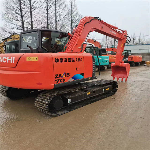 6.3 تن ميني آماده استفاده شده حفاری برای کار و تجربه استفاده شده ژاپن واردات Hitachi ZX 70 حالت خوب