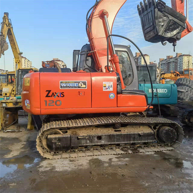 12.5 تن ميني آماده براي کار و تجربه استفاده شده ژاپن وارد شده Hitachi ZX 120 در حالت خوب