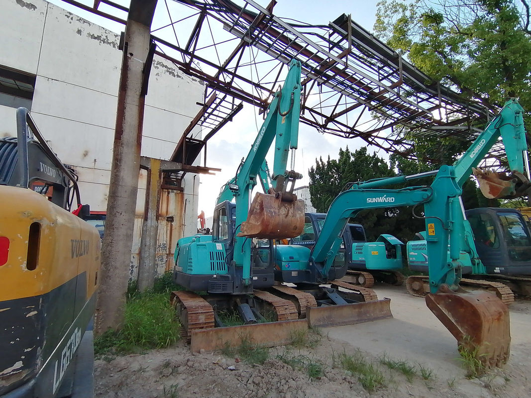 30.5kN KOBELCO SK60-C ماشین حفاری وزن 5.95t قدرت موتور 42.4kW
