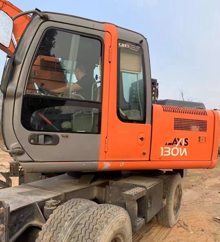 14 تن ژاپن وارد شده 90 درصد جدید Hitachi ZX 130W استفاده شده چرخ حفاری با کیفیت بالا و بهترین عملکرد برای فروش
