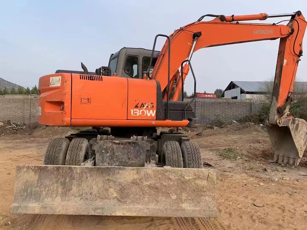14 تن ژاپن وارد شده 90 درصد جدید Hitachi ZX 130W استفاده شده چرخ حفاری با کیفیت بالا و بهترین عملکرد برای فروش