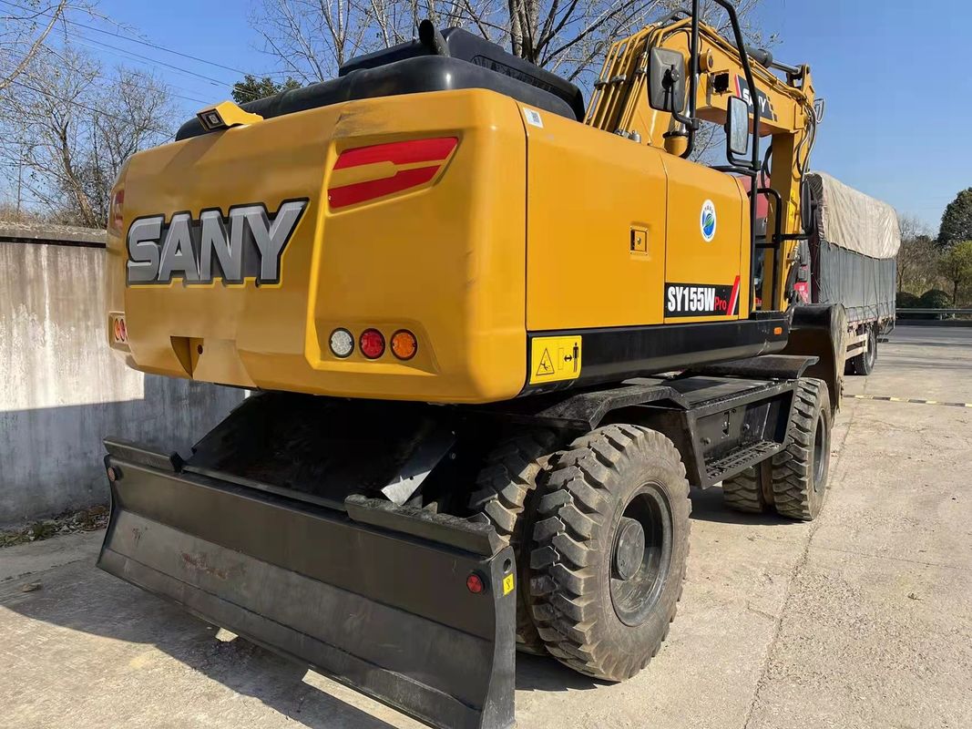 آماده برای کار چینی اصلی SANY SY155W استفاده شده چرخ حفاری TCD4.1 L4 نوع موتور