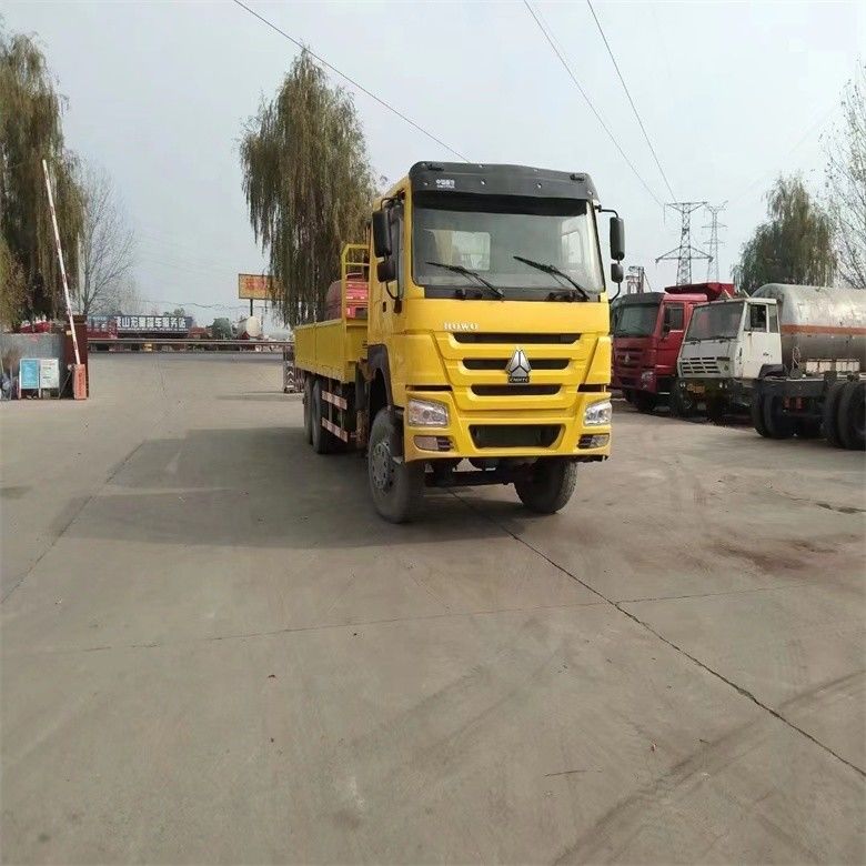 جرثقیل موتور Sinotruk WD615 مدل 10 تن کامیون نصب شده با سیلندر هیدرولیک اصلی