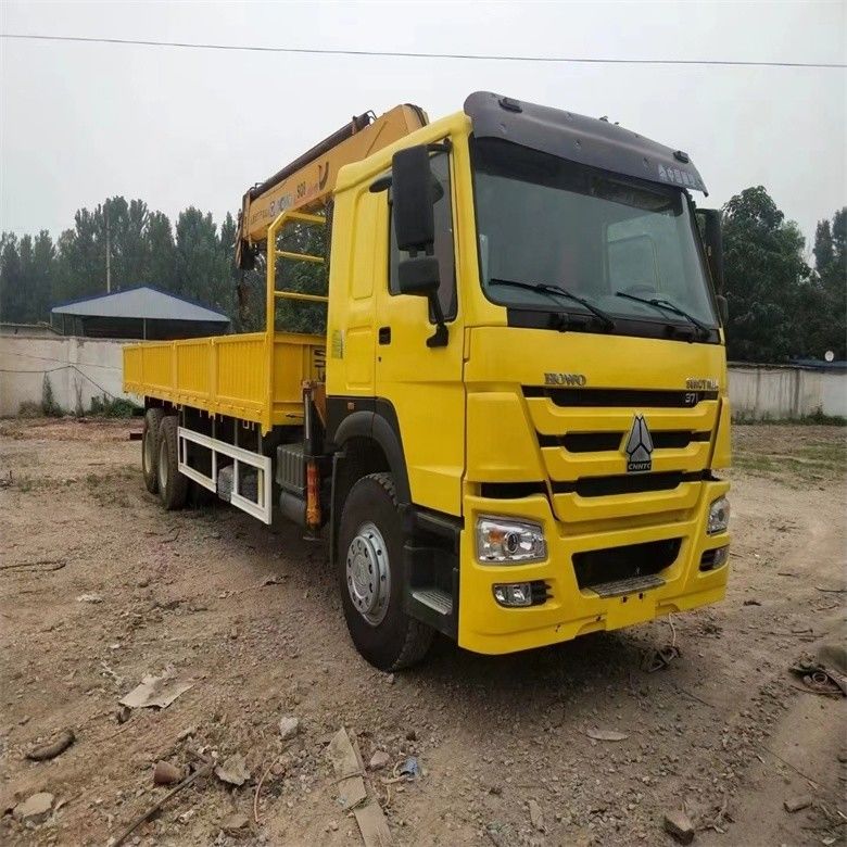 جرثقیل موتور Sinotruk WD615 مدل 10 تن کامیون نصب شده با سیلندر هیدرولیک اصلی