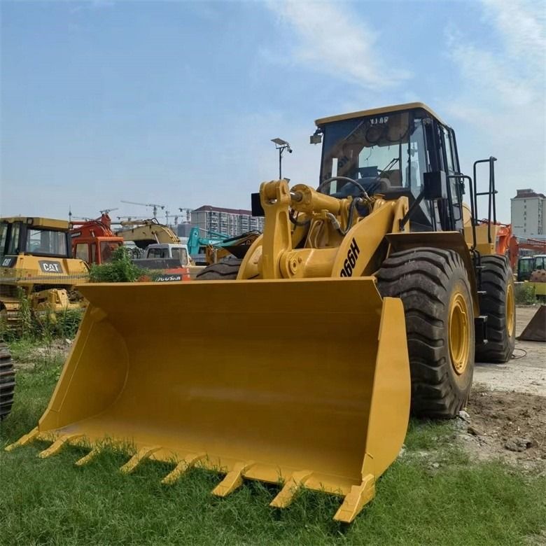 24 تن استفاده شده 966H Cat اصلی چرخ بارگیری از ژاپن در ساعات کار کم برای خرده فروشی