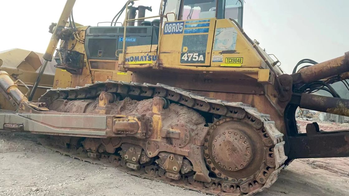 47 تن استفاده شده بلدوزر Komatsu 475 حرکت نوع خزنده بلدوزر ماشین برای سایت ساخت و ساز