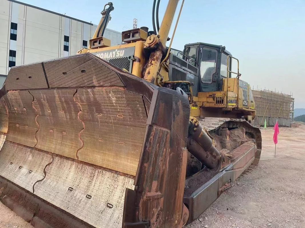 47 تن استفاده شده بلدوزر Komatsu 475 حرکت نوع خزنده بلدوزر ماشین برای سایت ساخت و ساز